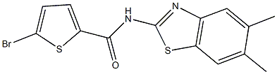 438232-98-5 5-bromo-N-(5,6-dimethyl-1,3-benzothiazol-2-yl)-2-thiophenecarboxamide