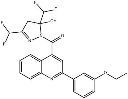 438233-01-3 3,5-bis(difluoromethyl)-1-{[2-(3-ethoxyphenyl)-4-quinolinyl]carbonyl}-4,5-dihydro-1H-pyrazol-5-ol