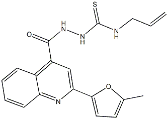 N-allyl-2-{[2-(5-methyl-2-furyl)-4-quinolinyl]carbonyl}hydrazinecarbothioamide Structure