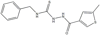 N-benzyl-2-[(5-methyl-3-thienyl)carbonyl]hydrazinecarbothioamide Structure