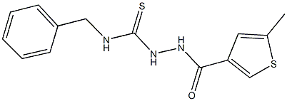 N-benzyl-2-[(5-methyl-3-thienyl)carbonyl]hydrazinecarbothioamide 结构式