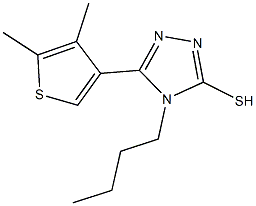 4-butyl-5-(4,5-dimethyl-3-thienyl)-4H-1,2,4-triazol-3-yl hydrosulfide,438233-42-2,结构式