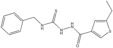 N-benzyl-2-[(5-ethyl-3-thienyl)carbonyl]hydrazinecarbothioamide Struktur