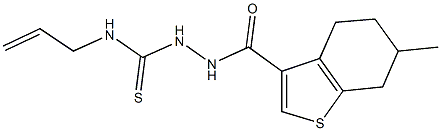 N-allyl-2-[(6-methyl-4,5,6,7-tetrahydro-1-benzothien-3-yl)carbonyl]hydrazinecarbothioamide Struktur