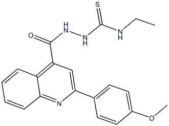 N-ethyl-2-{[2-(4-methoxyphenyl)-4-quinolinyl]carbonyl}hydrazinecarbothioamide Struktur