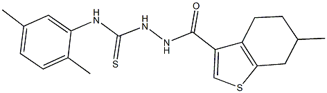 438233-61-5 N-(2,5-dimethylphenyl)-2-[(6-methyl-4,5,6,7-tetrahydro-1-benzothien-3-yl)carbonyl]hydrazinecarbothioamide