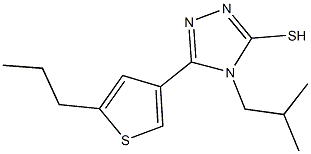 4-isobutyl-5-(5-propyl-3-thienyl)-4H-1,2,4-triazol-3-yl hydrosulfide Structure