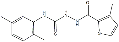 N-(2,5-dimethylphenyl)-2-[(3-methyl-2-thienyl)carbonyl]hydrazinecarbothioamide Struktur