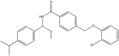 4-[(2-chlorophenoxy)methyl]-N-[1-(4-isopropylphenyl)propyl]benzamide,438233-77-3,结构式