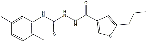 N-(2,5-dimethylphenyl)-2-[(5-propyl-3-thienyl)carbonyl]hydrazinecarbothioamide Structure
