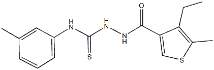 438234-03-8 2-[(4-ethyl-5-methyl-3-thienyl)carbonyl]-N-(3-methylphenyl)hydrazinecarbothioamide