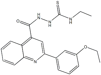 2-{[2-(3-ethoxyphenyl)-4-quinolinyl]carbonyl}-N-ethylhydrazinecarbothioamide Struktur