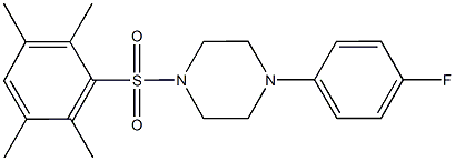 1-(4-fluorophenyl)-4-[(2,3,5,6-tetramethylphenyl)sulfonyl]piperazine Struktur