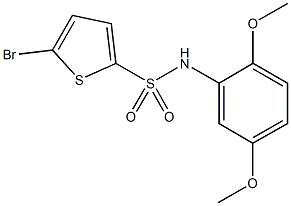 5-bromo-N-(2,5-dimethoxyphenyl)-2-thiophenesulfonamide,438234-30-1,结构式