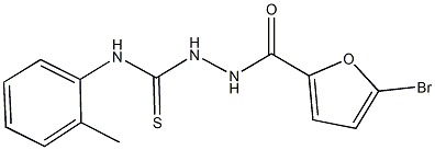 2-(5-bromo-2-furoyl)-N-(2-methylphenyl)hydrazinecarbothioamide Struktur