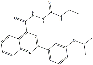 N-ethyl-2-{[2-(3-isopropoxyphenyl)-4-quinolinyl]carbonyl}hydrazinecarbothioamide Structure