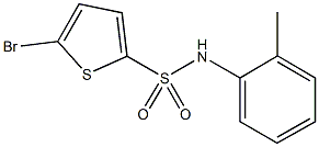 5-bromo-N-(2-methylphenyl)-2-thiophenesulfonamide,438235-14-4,结构式