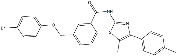 3-[(4-bromophenoxy)methyl]-N-[5-methyl-4-(4-methylphenyl)-1,3-thiazol-2-yl]benzamide Structure