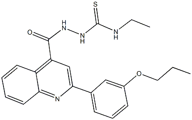 N-ethyl-2-{[2-(3-propoxyphenyl)-4-quinolinyl]carbonyl}hydrazinecarbothioamide Struktur