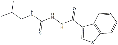 2-(1-benzothien-3-ylcarbonyl)-N-isobutylhydrazinecarbothioamide Struktur