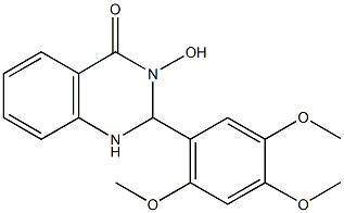 3-hydroxy-2-(2,4,5-trimethoxyphenyl)-2,3-dihydro-4(1H)-quinazolinone 结构式