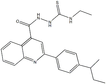 2-{[2-(4-sec-butylphenyl)-4-quinolinyl]carbonyl}-N-ethylhydrazinecarbothioamide Structure