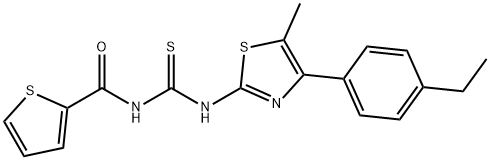 438235-64-4 N-[4-(4-ethylphenyl)-5-methyl-1,3-thiazol-2-yl]-N'-(2-thienylcarbonyl)thiourea