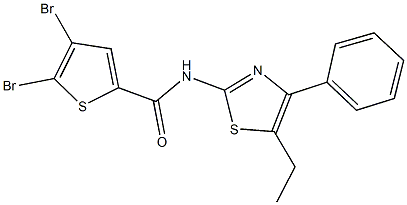 4,5-dibromo-N-(5-ethyl-4-phenyl-1,3-thiazol-2-yl)-2-thiophenecarboxamide|