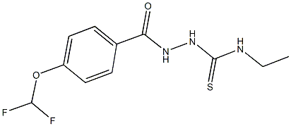 2-[4-(difluoromethoxy)benzoyl]-N-ethylhydrazinecarbothioamide,438235-85-9,结构式