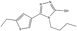 4-butyl-5-(5-ethyl-3-thienyl)-4H-1,2,4-triazole-3-thiol 结构式