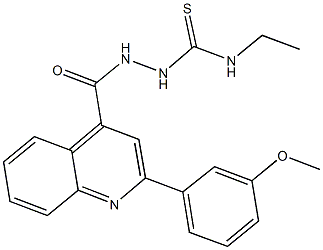 N-ethyl-2-{[2-(3-methoxyphenyl)-4-quinolinyl]carbonyl}hydrazinecarbothioamide Structure