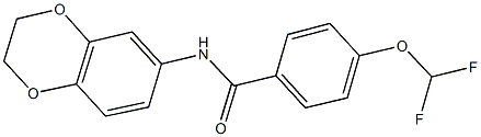 4-(difluoromethoxy)-N-(2,3-dihydro-1,4-benzodioxin-6-yl)benzamide,438236-33-0,结构式