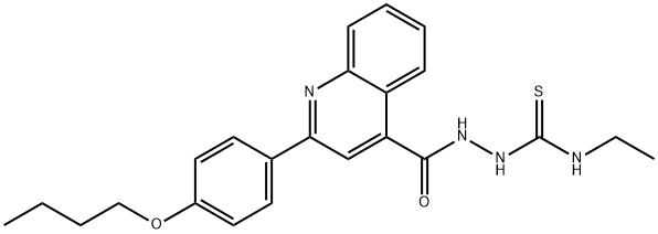 2-{[2-(4-butoxyphenyl)-4-quinolinyl]carbonyl}-N-ethylhydrazinecarbothioamide 化学構造式