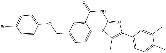 438236-38-5 3-[(4-bromophenoxy)methyl]-N-[4-(3,4-dimethylphenyl)-5-methyl-1,3-thiazol-2-yl]benzamide