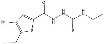 2-[(4-bromo-5-ethyl-2-thienyl)carbonyl]-N-ethylhydrazinecarbothioamide 化学構造式
