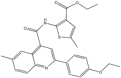 438236-47-6 ethyl 2-({[2-(4-ethoxyphenyl)-6-methyl-4-quinolinyl]carbonyl}amino)-5-methyl-3-thiophenecarboxylate