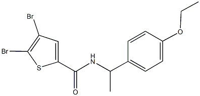 4,5-dibromo-N-[1-(4-ethoxyphenyl)ethyl]-2-thiophenecarboxamide Structure