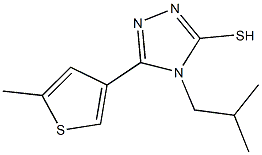 4-isobutyl-5-(5-methyl-3-thienyl)-4H-1,2,4-triazol-3-yl hydrosulfide 化学構造式