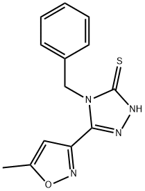 4-benzyl-5-(5-methyl-3-isoxazolyl)-4H-1,2,4-triazol-3-yl hydrosulfide Structure