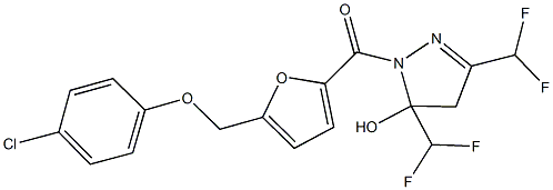 438236-71-6 1-{5-[(4-chlorophenoxy)methyl]-2-furoyl}-3,5-bis(difluoromethyl)-4,5-dihydro-1H-pyrazol-5-ol