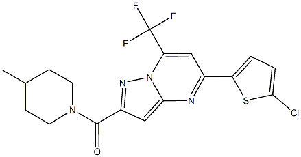 5-(5-chloro-2-thienyl)-2-[(4-methyl-1-piperidinyl)carbonyl]-7-(trifluoromethyl)pyrazolo[1,5-a]pyrimidine|