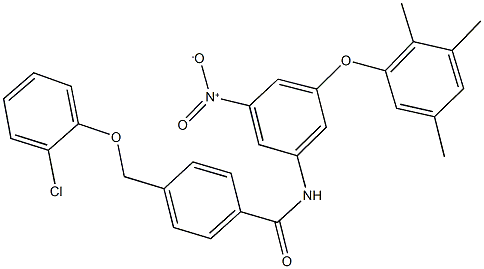 4-[(2-chlorophenoxy)methyl]-N-[3-nitro-5-(2,3,5-trimethylphenoxy)phenyl]benzamide|