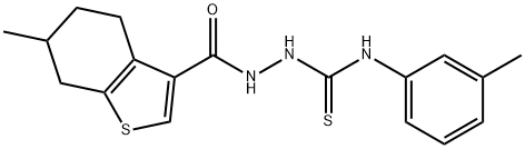 N-(3-methylphenyl)-2-[(6-methyl-4,5,6,7-tetrahydro-1-benzothien-3-yl)carbonyl]hydrazinecarbothioamide,438236-86-3,结构式