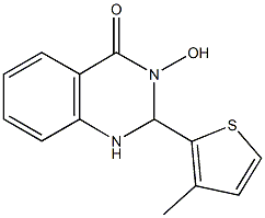 3-hydroxy-2-(3-methyl-2-thienyl)-2,3-dihydro-4(1H)-quinazolinone 化学構造式
