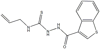 N-allyl-2-(1-benzothien-3-ylcarbonyl)hydrazinecarbothioamide Structure