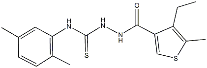 N-(2,5-dimethylphenyl)-2-[(4-ethyl-5-methyl-3-thienyl)carbonyl]hydrazinecarbothioamide Structure