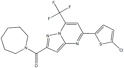 2-(1-azepanylcarbonyl)-5-(5-chloro-2-thienyl)-7-(trifluoromethyl)pyrazolo[1,5-a]pyrimidine|