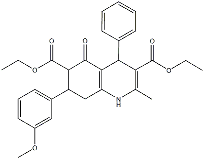 diethyl 7-(3-methoxyphenyl)-2-methyl-5-oxo-4-phenyl-1,4,5,6,7,8-hexahydro-3,6-quinolinedicarboxylate|