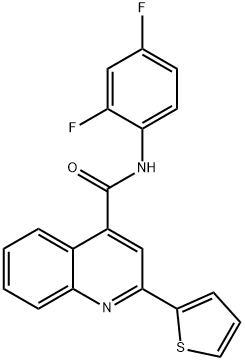 N-(2,4-difluorophenyl)-2-(2-thienyl)-4-quinolinecarboxamide Structure