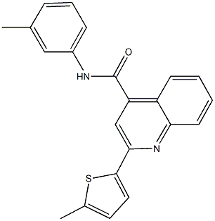 N-(3-methylphenyl)-2-(5-methyl-2-thienyl)-4-quinolinecarboxamide,438452-34-7,结构式